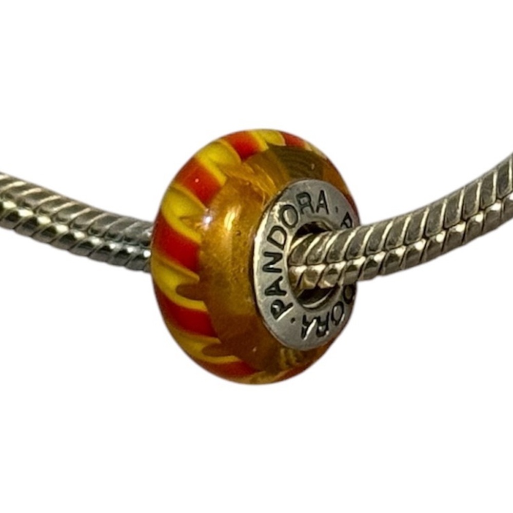 Pandora Red and Yellow Charm Bead